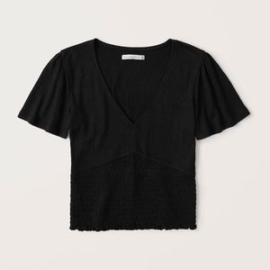 Smocked Flutter Sleeve Top